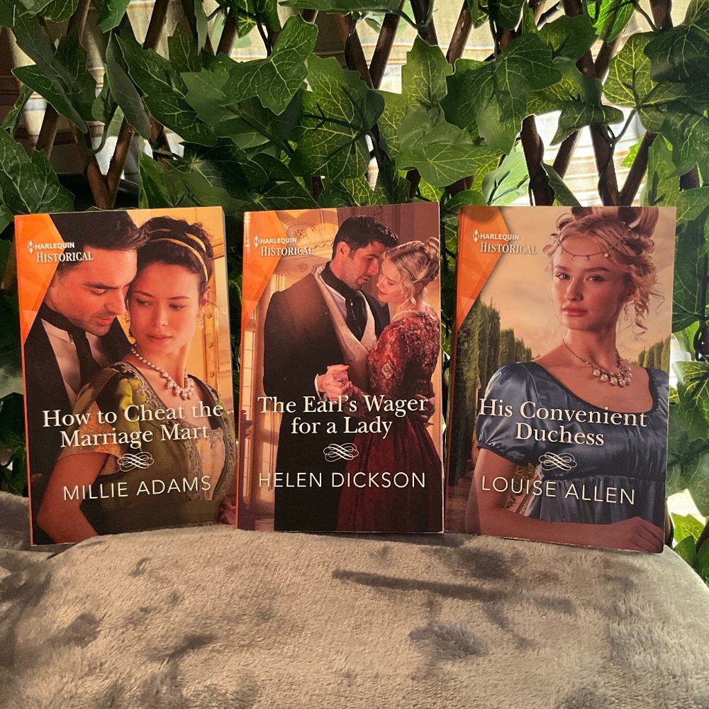 3 Harlequin Historical Regency Romance Books